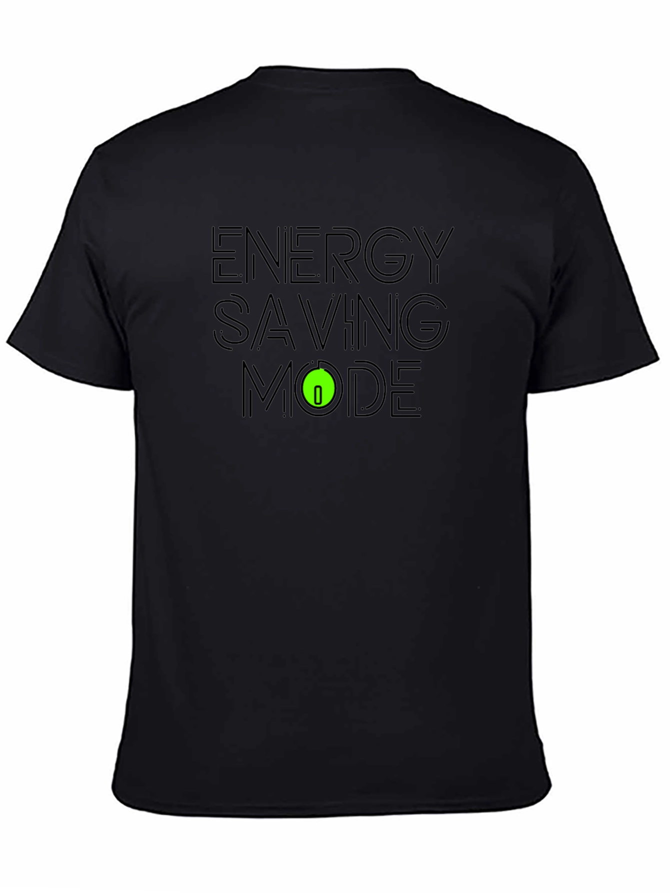 Energy Saving Mode Black T-Shirt