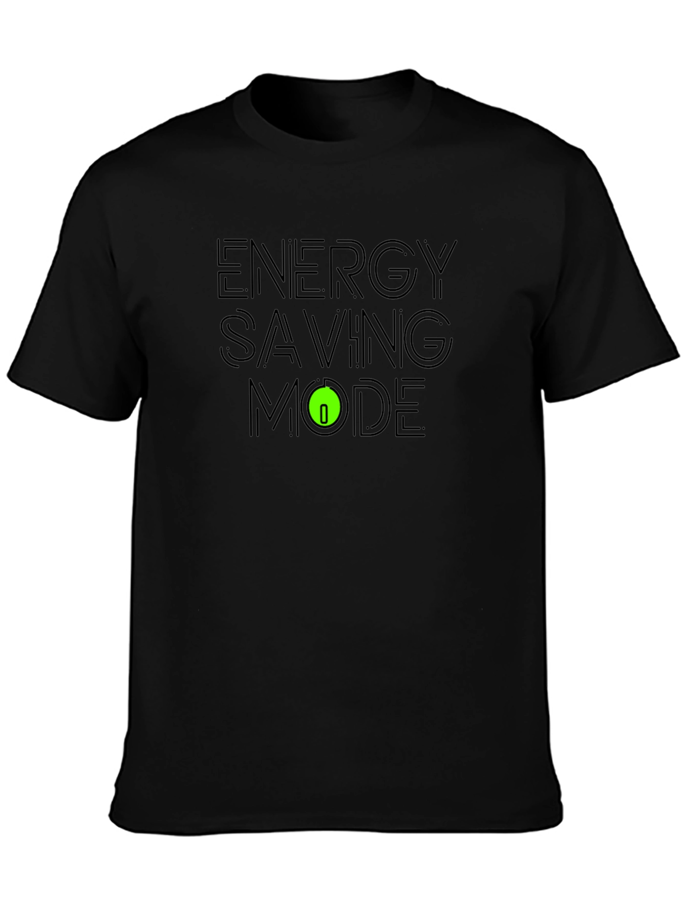 Energy Saving Mode Black T-Shirt