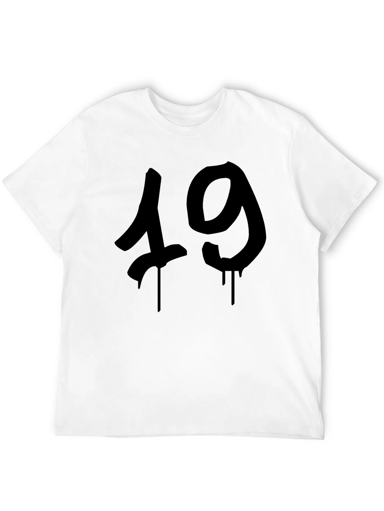 Black 19 Graphic Tee - Casual Style