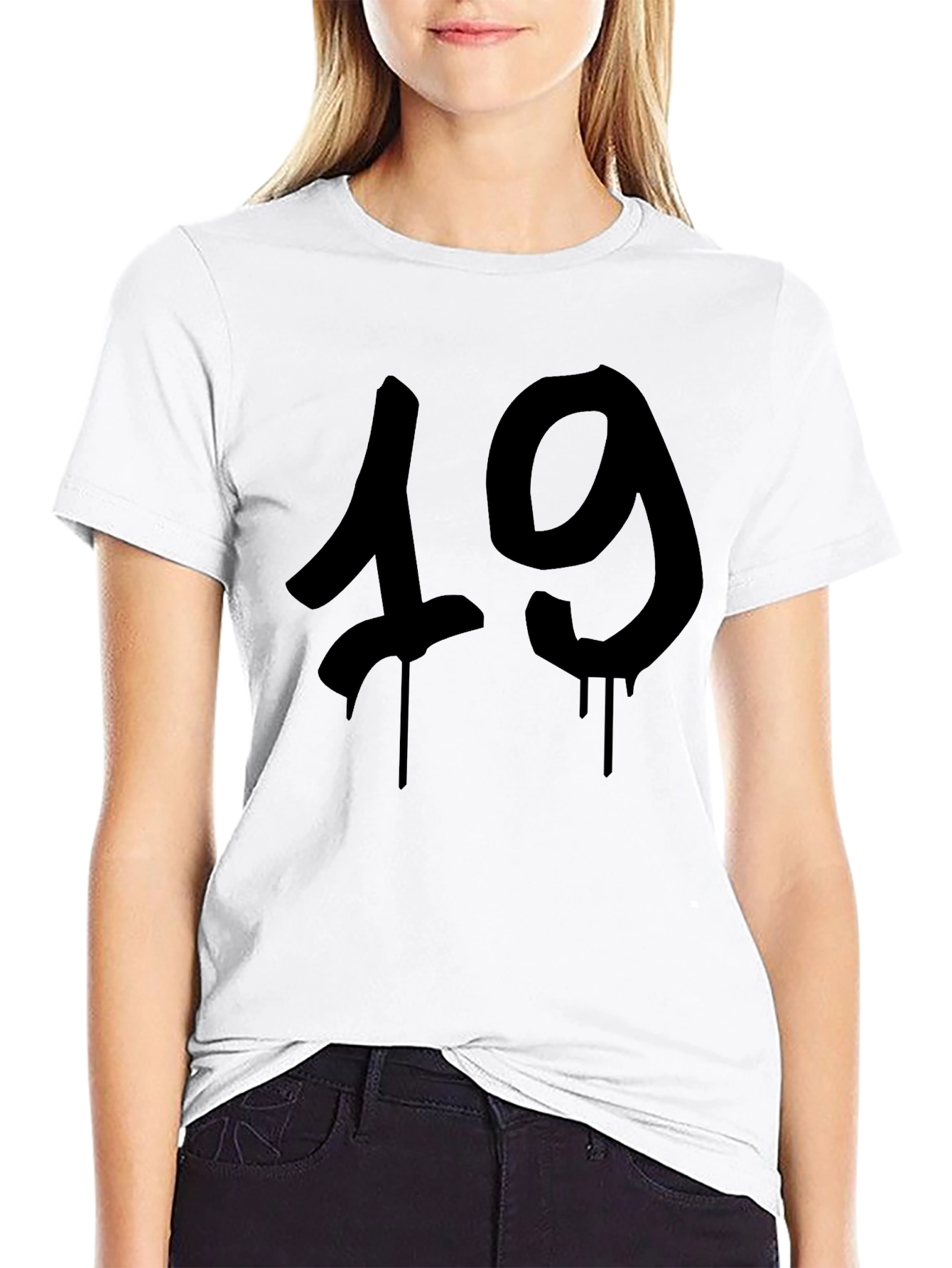 Black 19 Graphic Tee - Casual Style