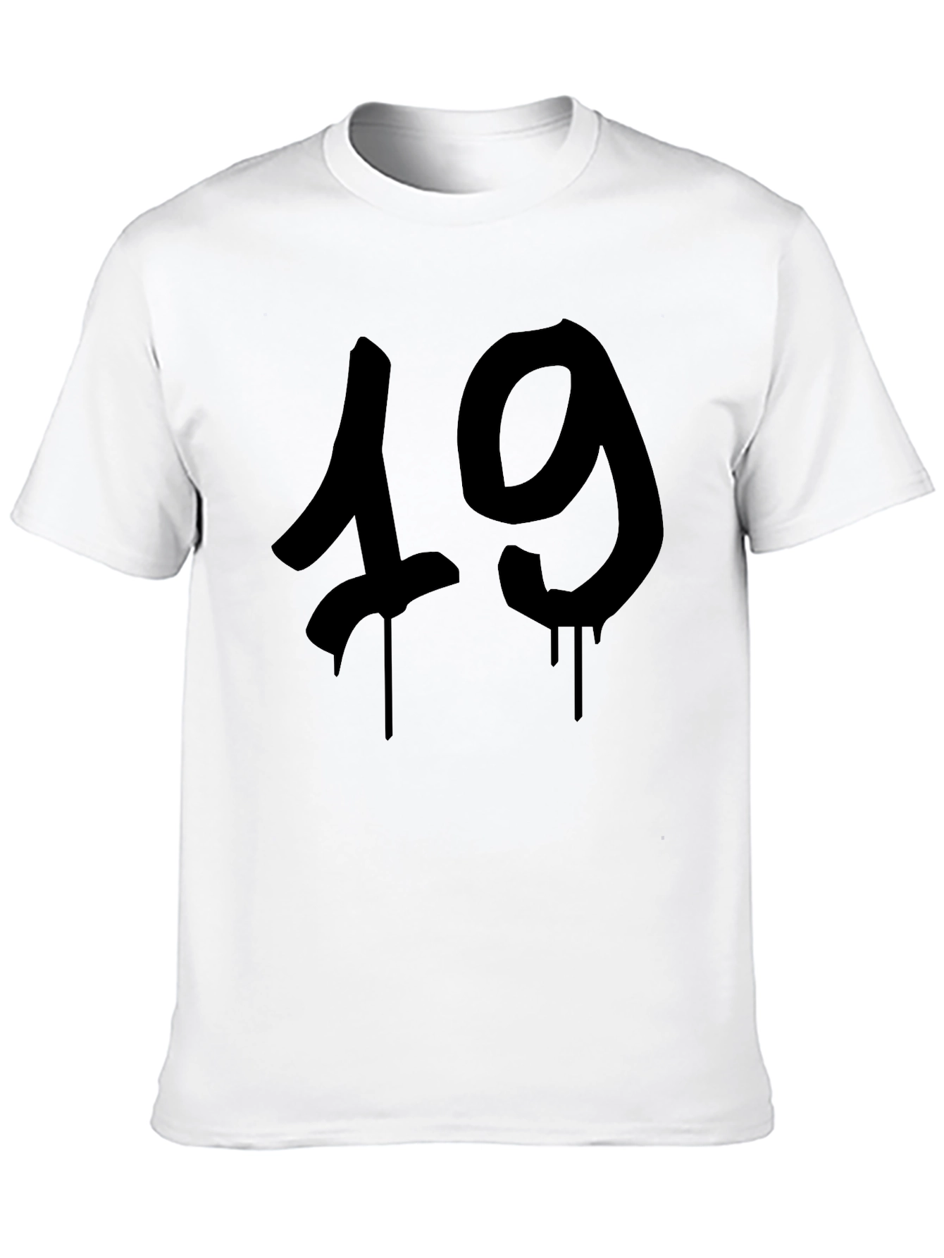 Black 19 Graphic Tee - Casual Style