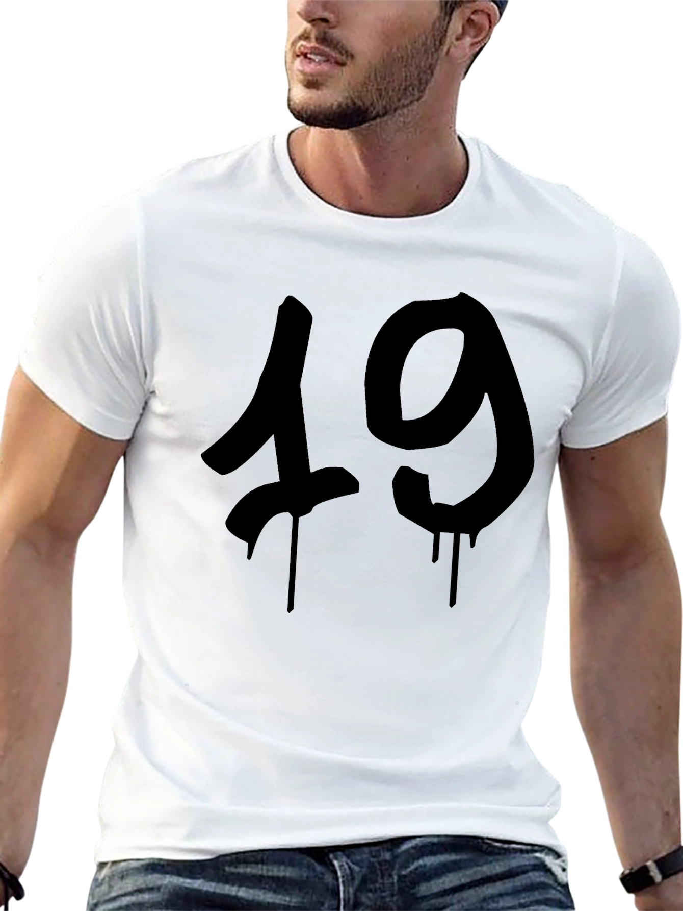 Black 19 Graphic Tee - Casual Style