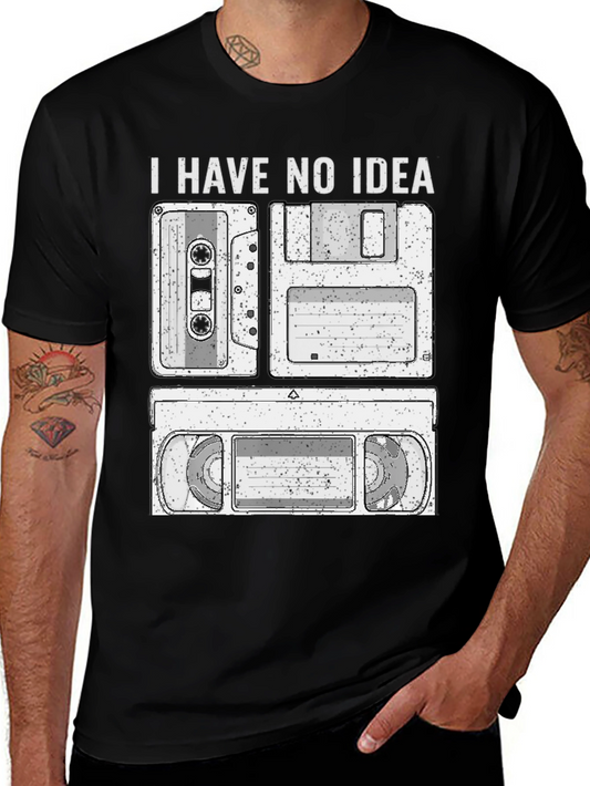 Retro Tech T-Shirt - Cassette Floppy Disk VHS
