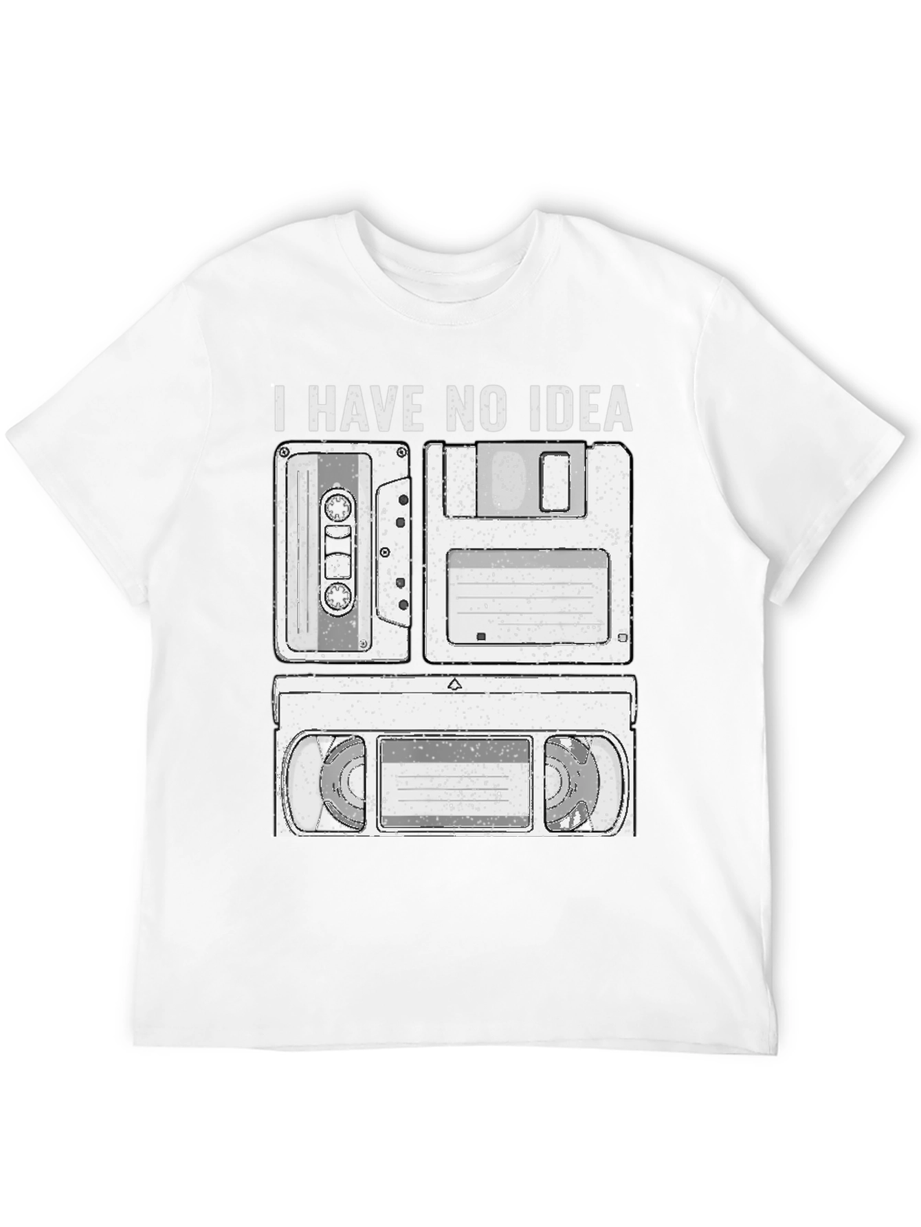Retro Tech T-Shirt - Cassette Floppy Disk VHS