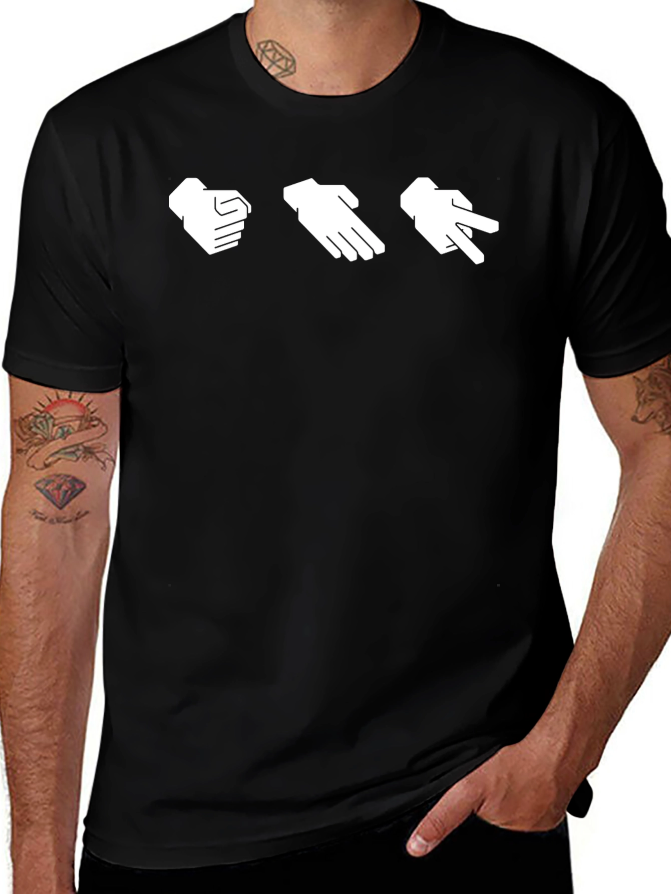 Rock Paper Scissors Graphic Tee
