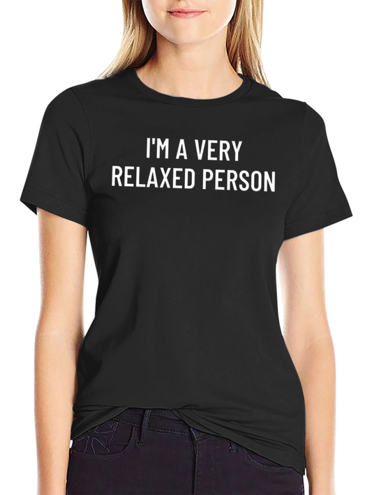 Relaxed Person Graphic Tee -  Comfortable Black T-Shirt