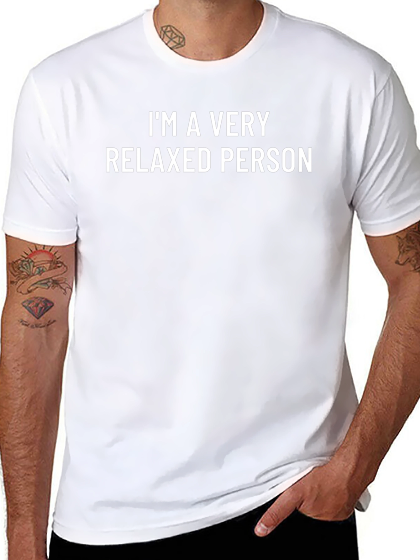 Relaxed Person Graphic Tee -  Comfortable Black T-Shirt