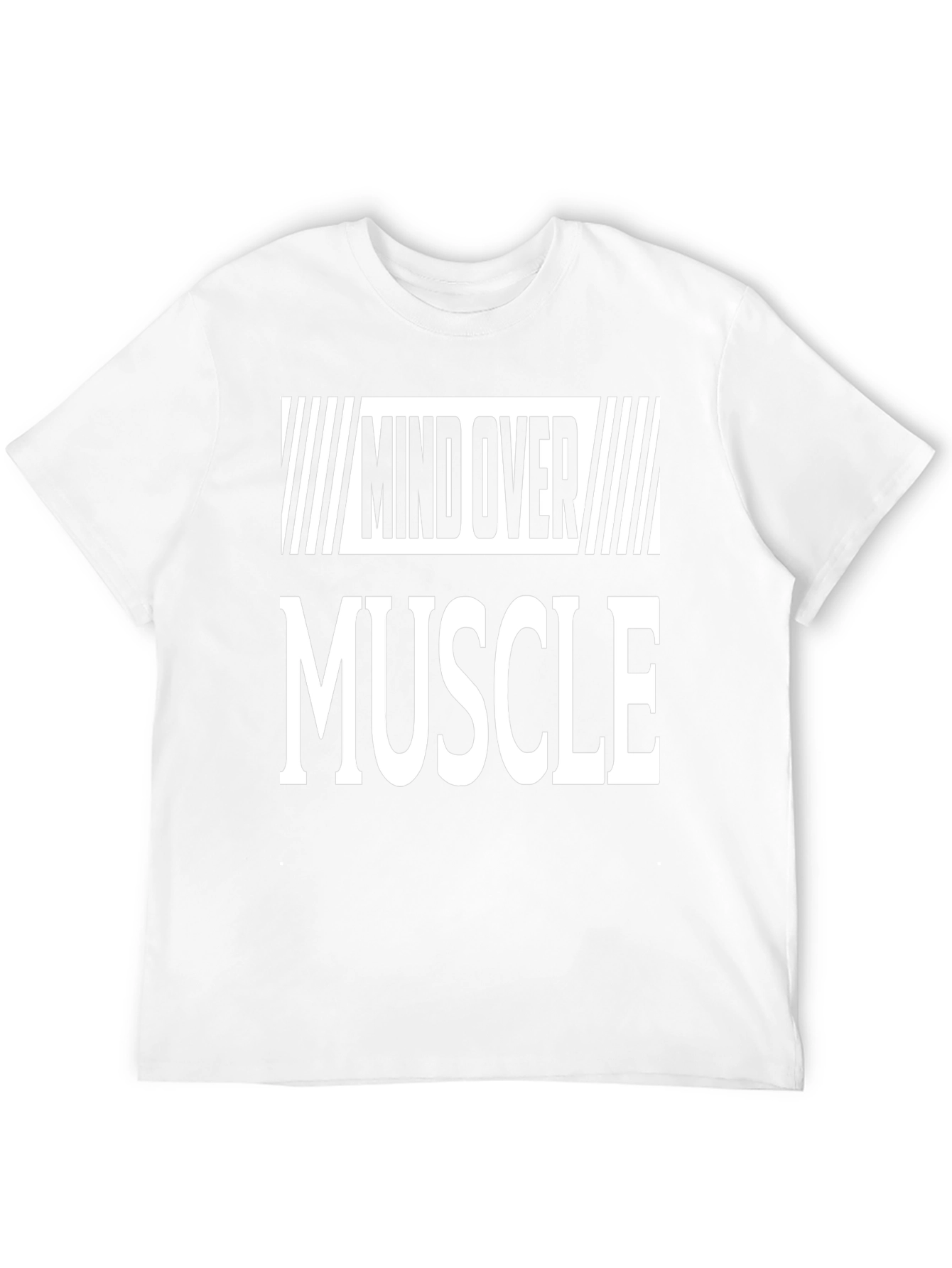 Mind Over Muscle Graphic Print Black T-Shirt