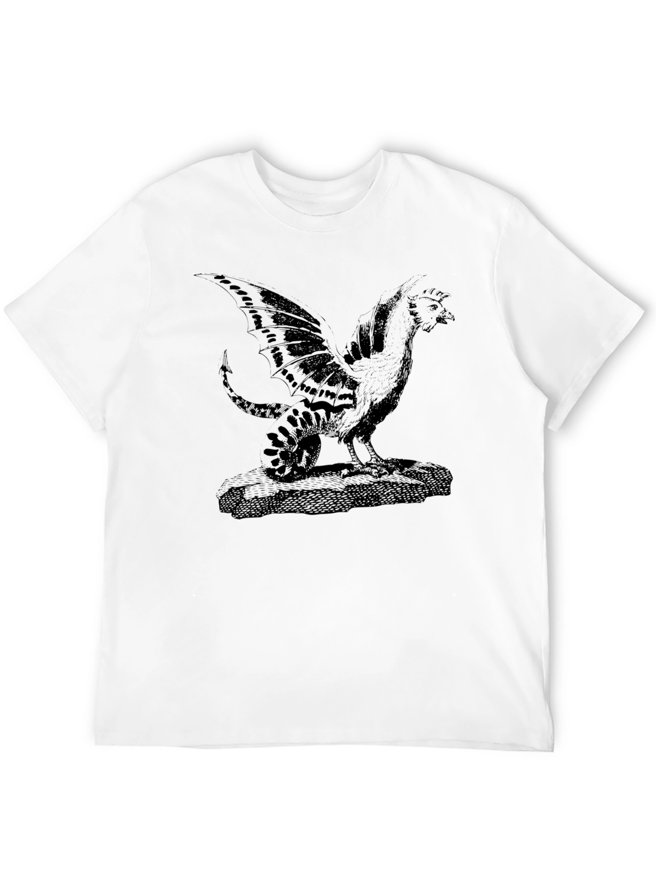Mythical Cockatrice Graphic Tee - Black