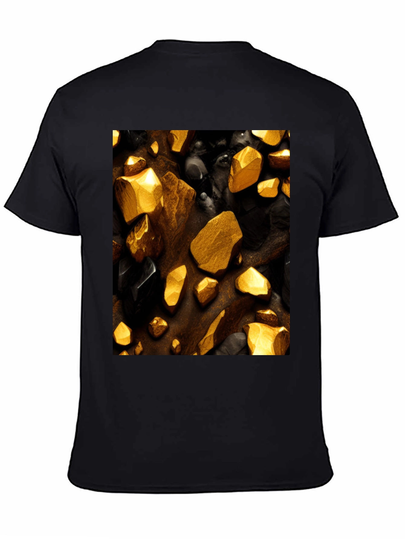 Gold & Onyx Rock Graphic Tee - Premium Quality