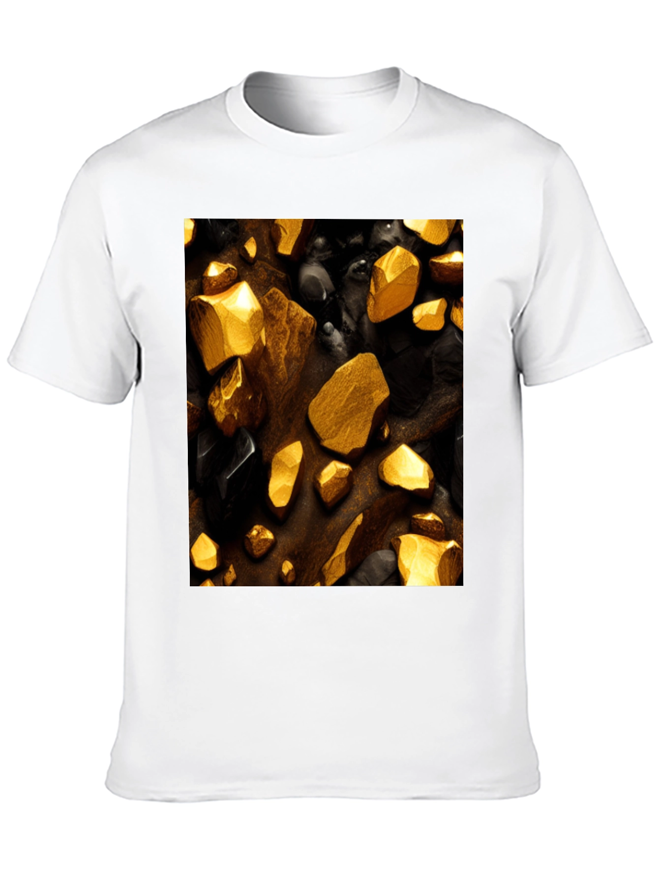 Gold & Onyx Rock Graphic Tee - Premium Quality