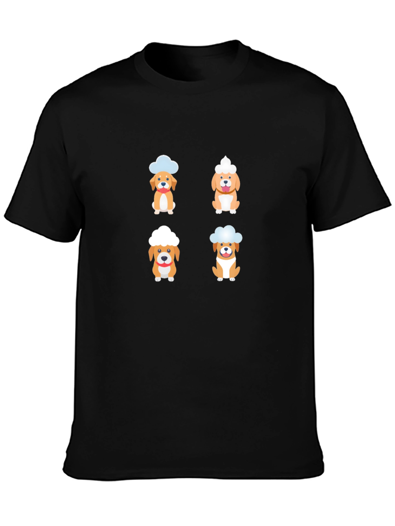 Dog Chef T-Shirt Cute Puppy Design Black Tee