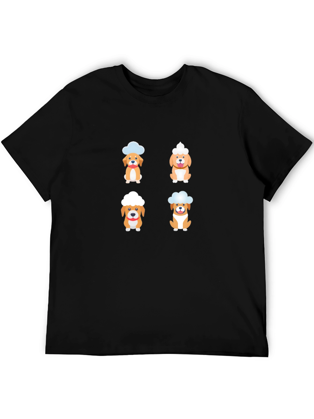 Dog Chef T-Shirt Cute Puppy Design Black Tee