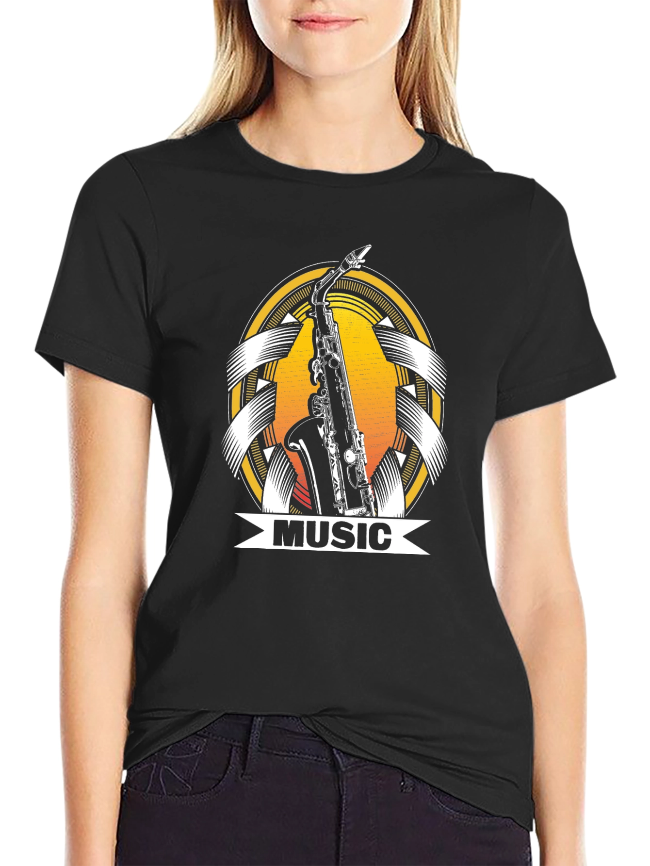 Saxophone Music T-Shirt - Unique Musician Gift
