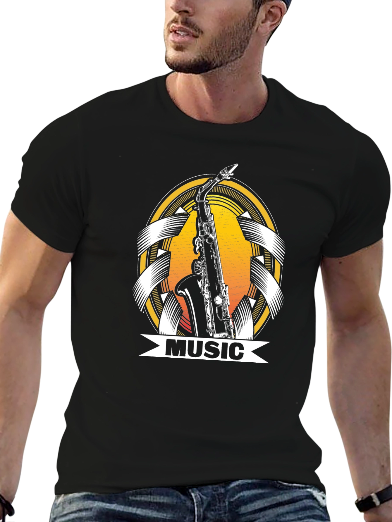 Saxophone Music T-Shirt - Unique Musician Gift