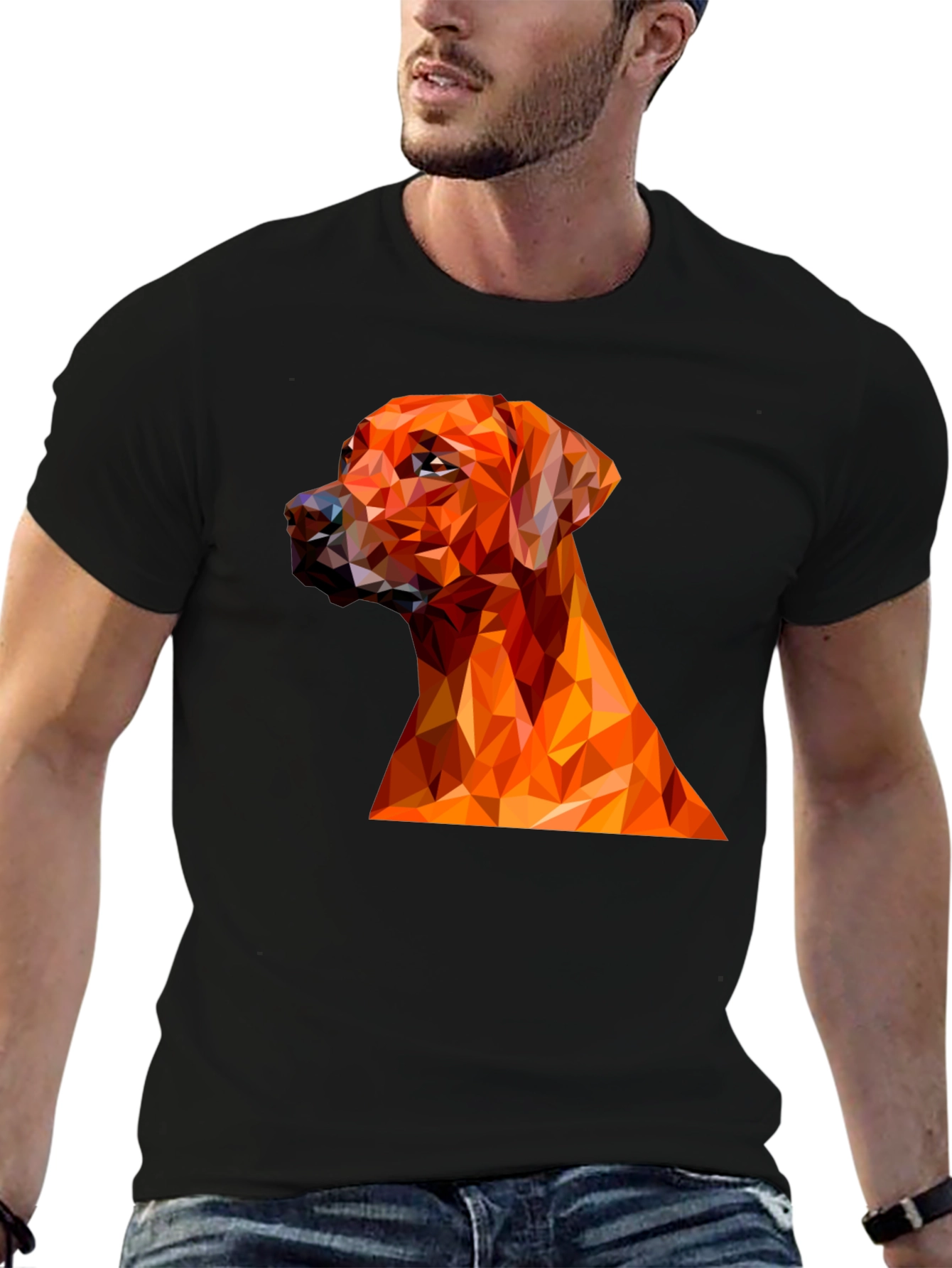 Geometric Dog Graphic Tee
