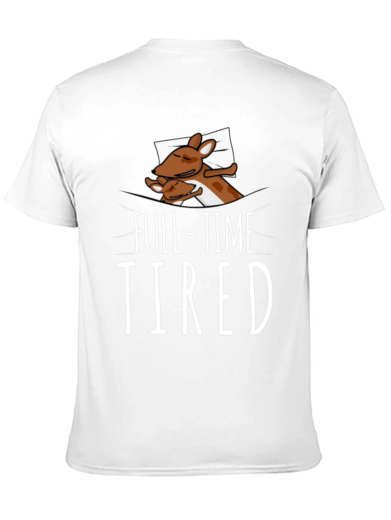 Full-Time Tired Sleepy Deer Graphic Tee