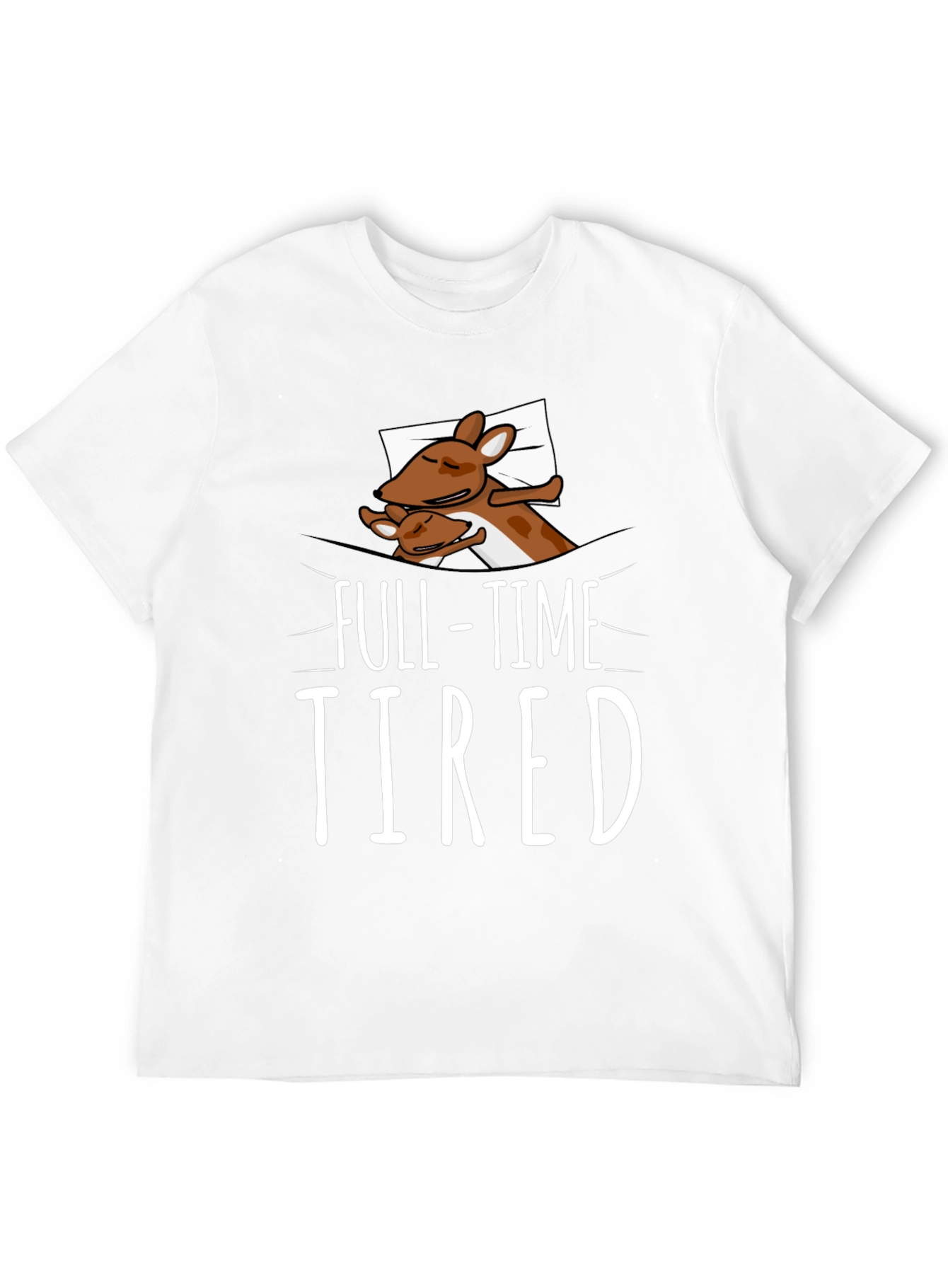 Full-Time Tired Sleepy Deer Graphic Tee