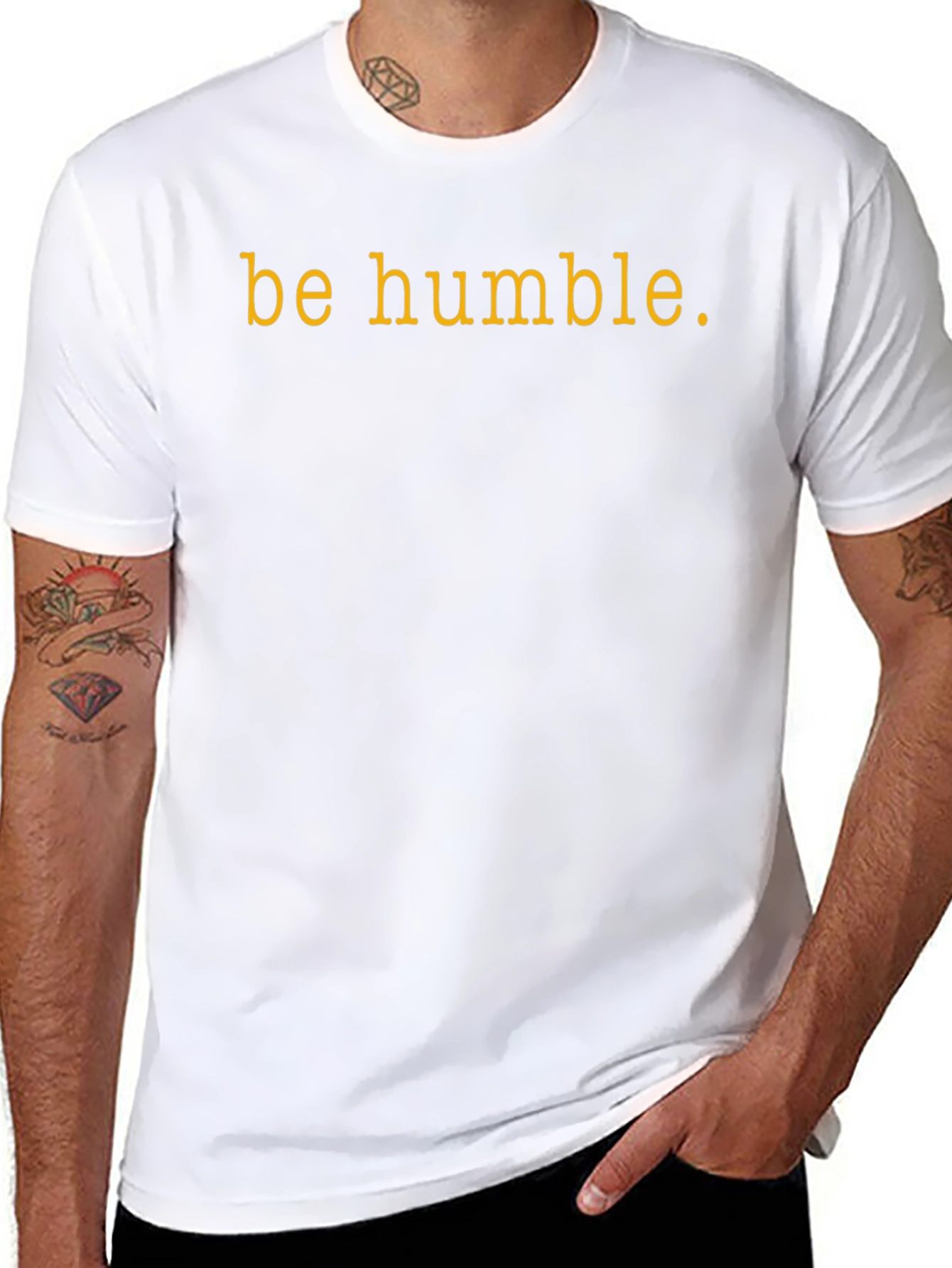 Be Humble Graphic Tee - Black Cotton T-Shirt