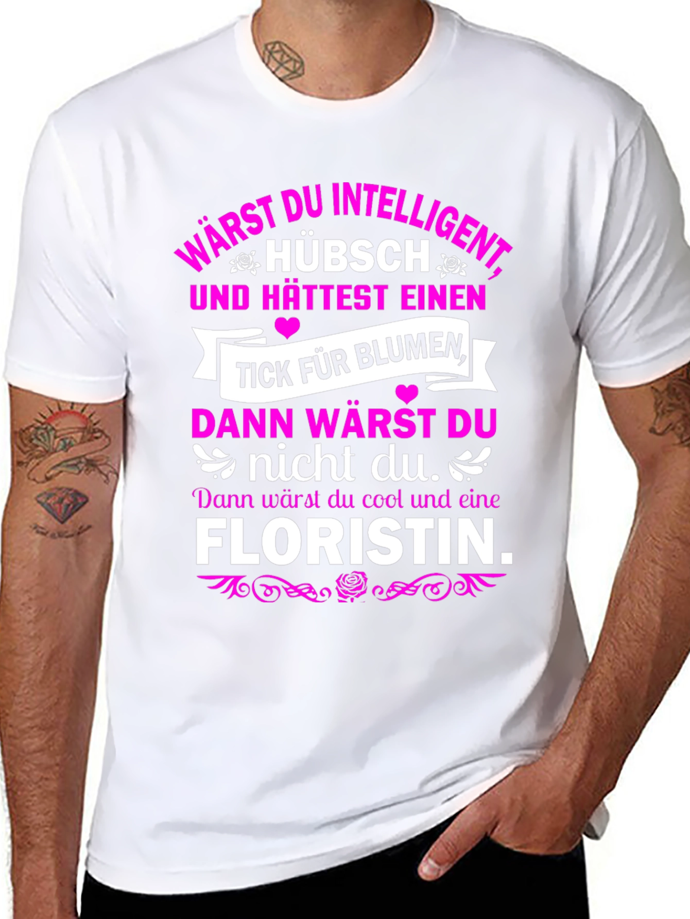 Funny Florist T-Shirt - Intelligent & Cool Design