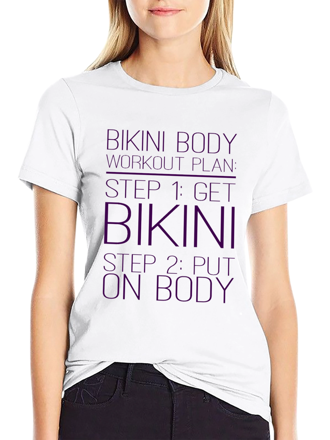 Bikini Body Workout Plan Funny Black T-Shirt