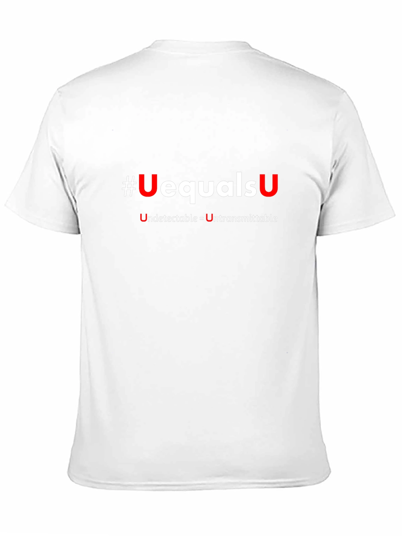 #UequalsU Undetectable = Untransmittable Black T-Shirt