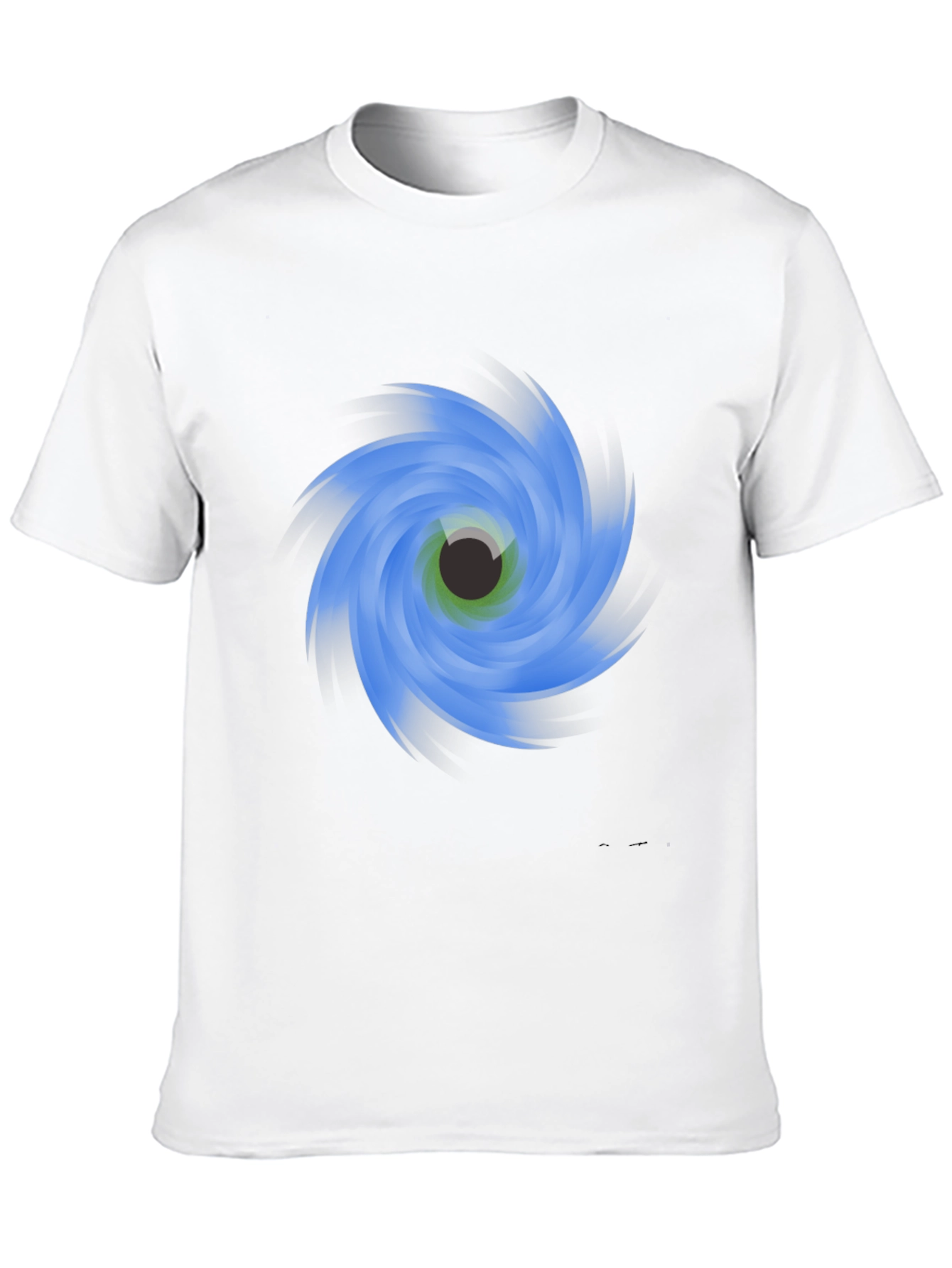 Abstract Eye Vortex Graphic Black T-Shirt