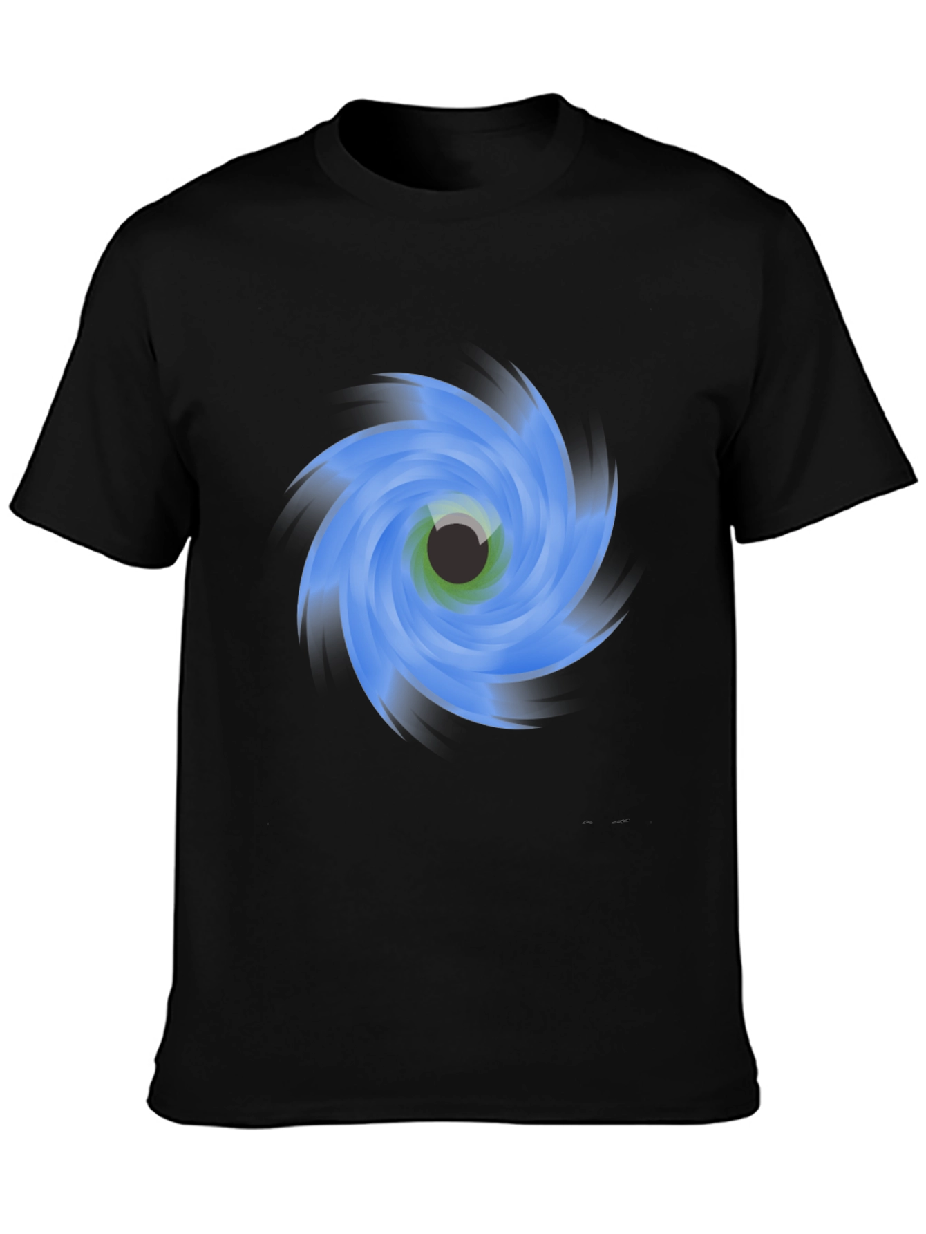 Abstract Eye Vortex Graphic Black T-Shirt