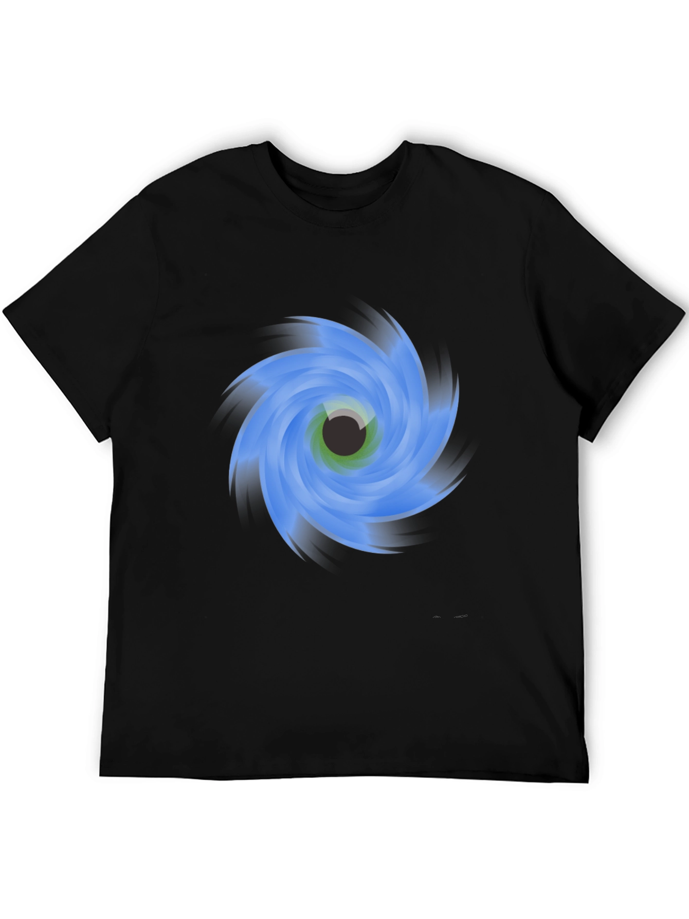 Abstract Eye Vortex Graphic Black T-Shirt