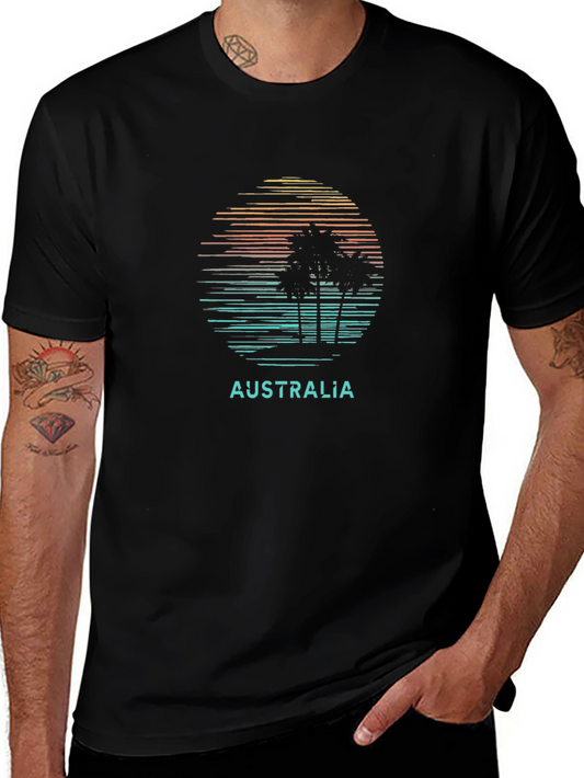 Australia Sunset Palm Tree T-Shirt