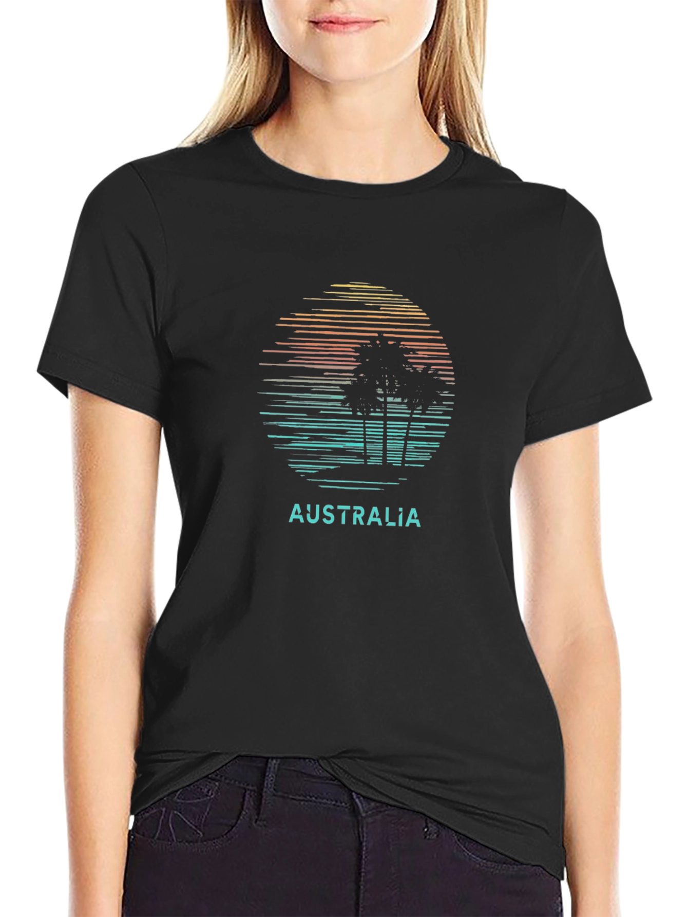 Australia Sunset Palm Tree T-Shirt