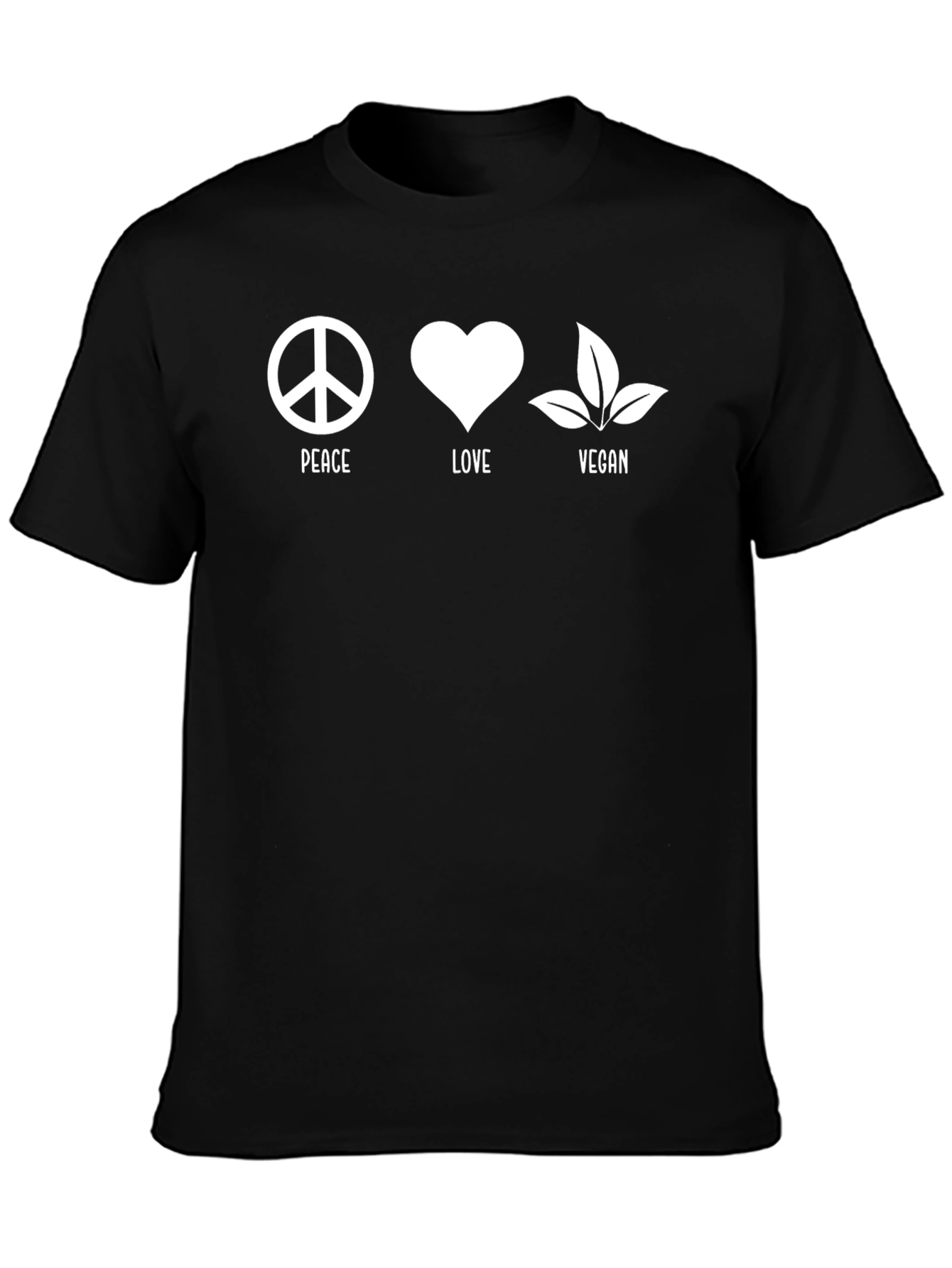 Peace Love Vegan Graphic T-Shirt - Unisex