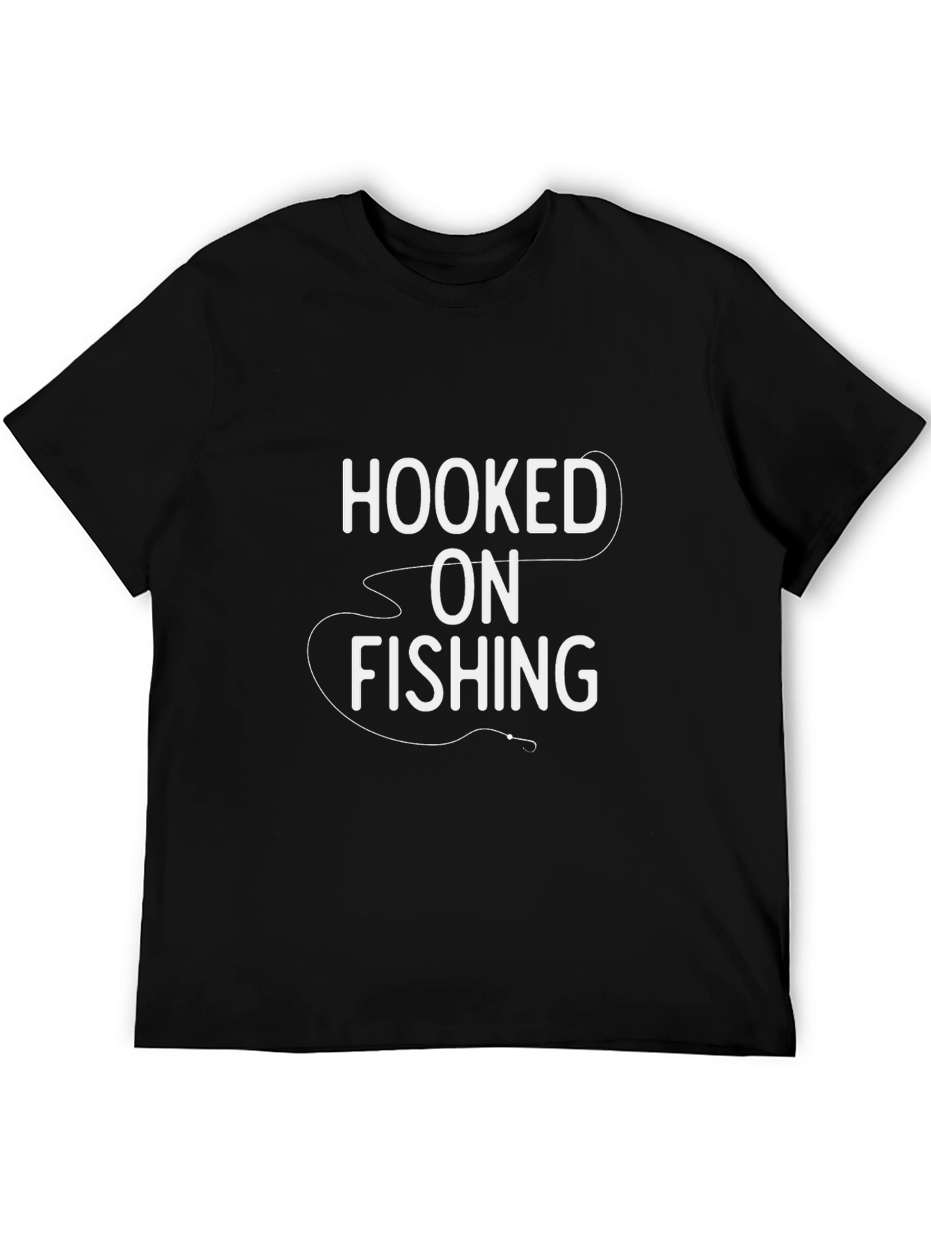 Hooked On Fishing Black T-Shirt