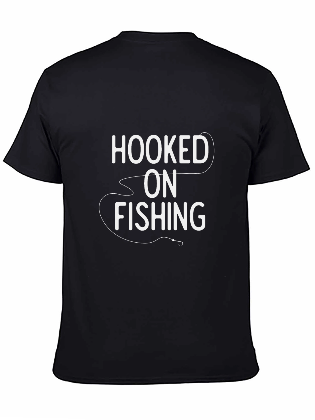 Hooked On Fishing Black T-Shirt