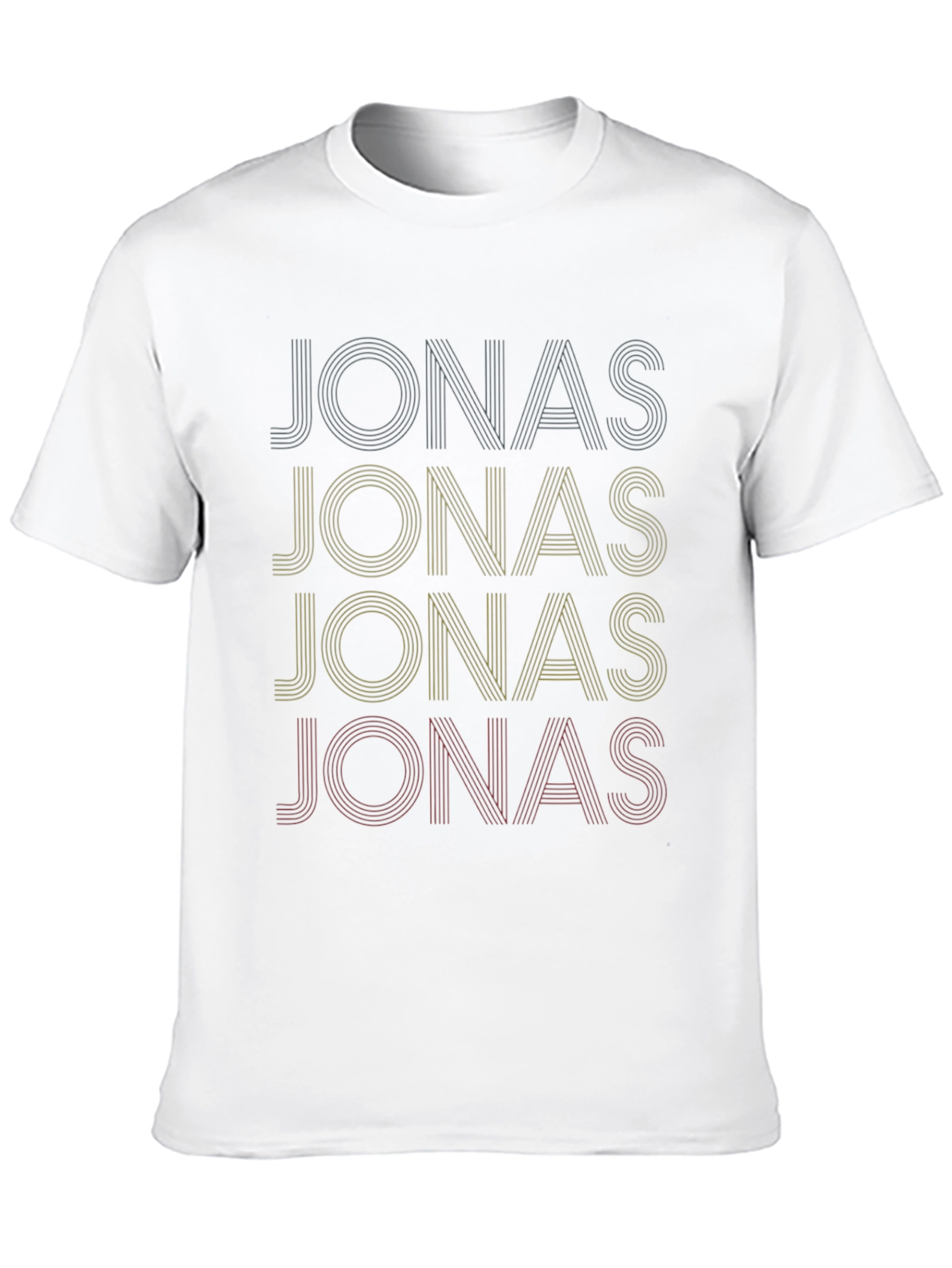 Jonas Name Retro Stacked T-Shirt - Stylish Casual Tee