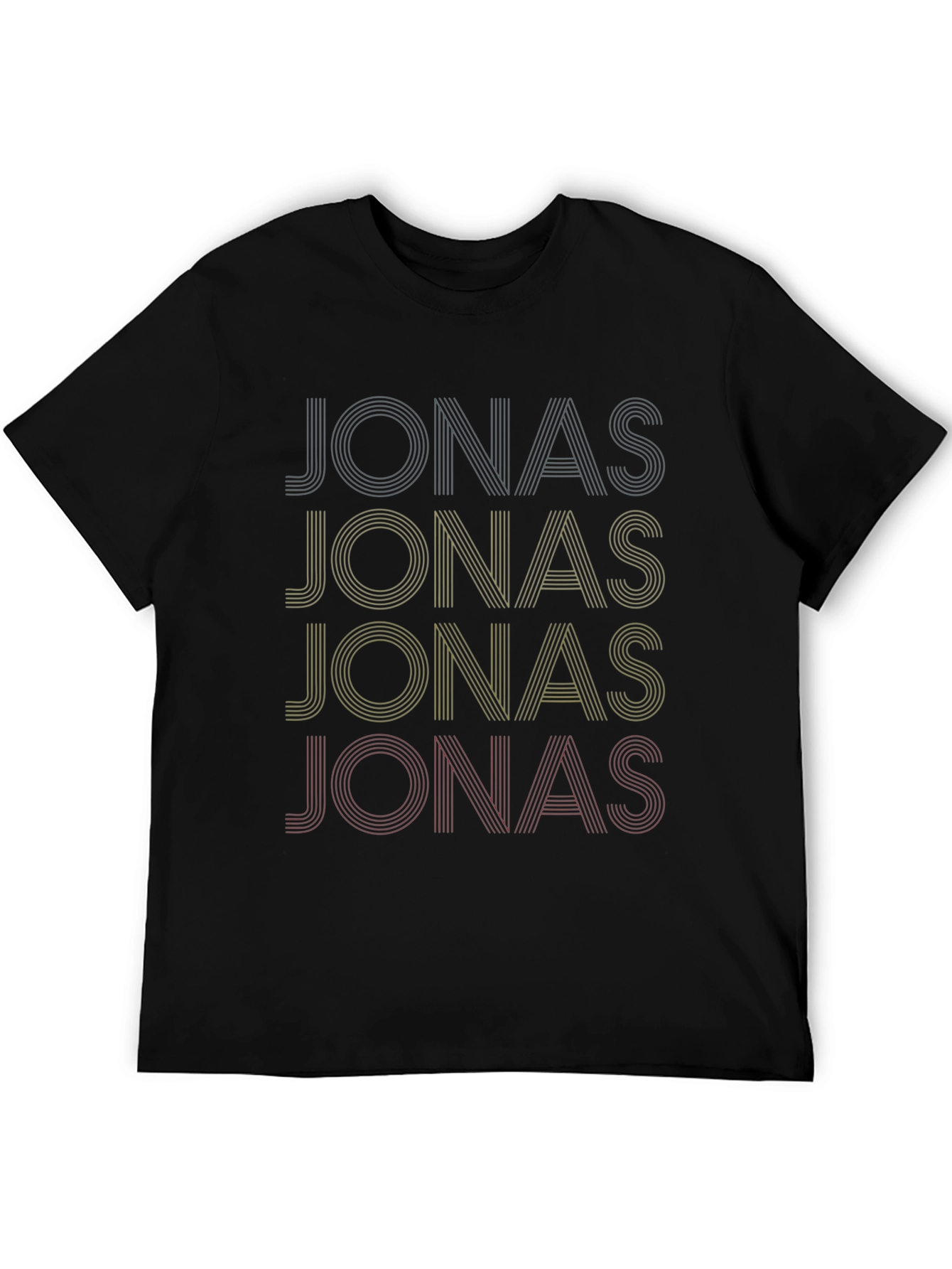 Jonas Name Retro Stacked T-Shirt - Stylish Casual Tee