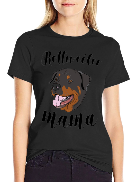 Rottweiler Mama Graphic Tee - Dog Lover Shirt