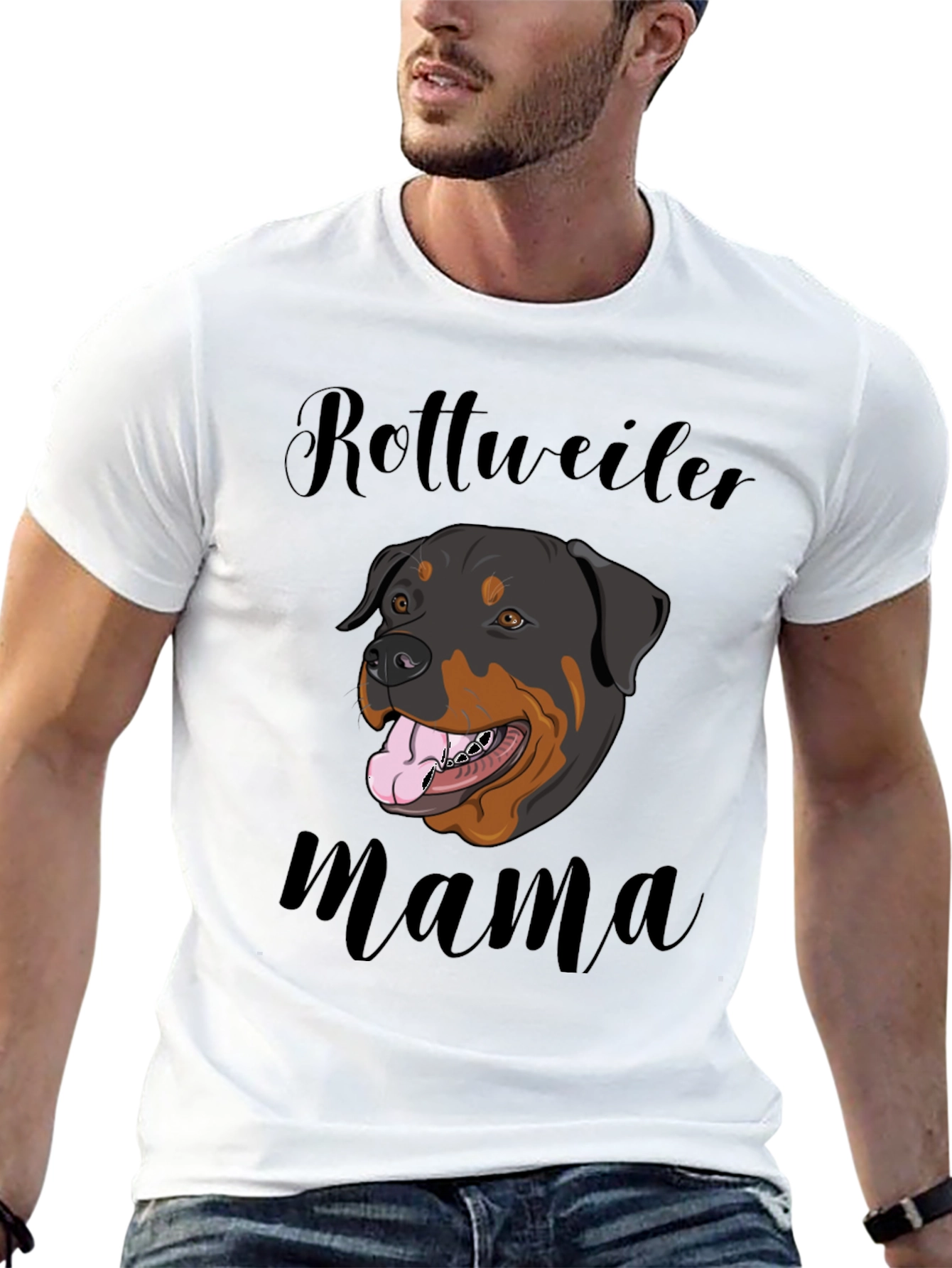Rottweiler Mama Graphic Tee - Dog Lover Shirt