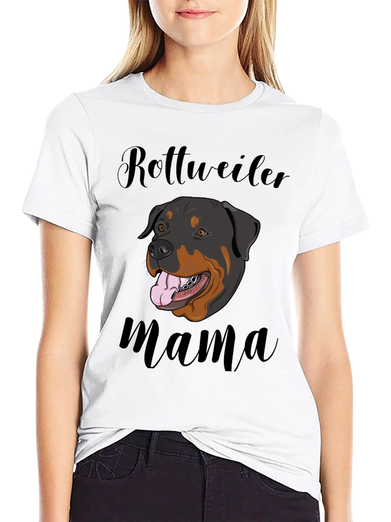 Rottweiler Mama Graphic Tee - Dog Lover Shirt