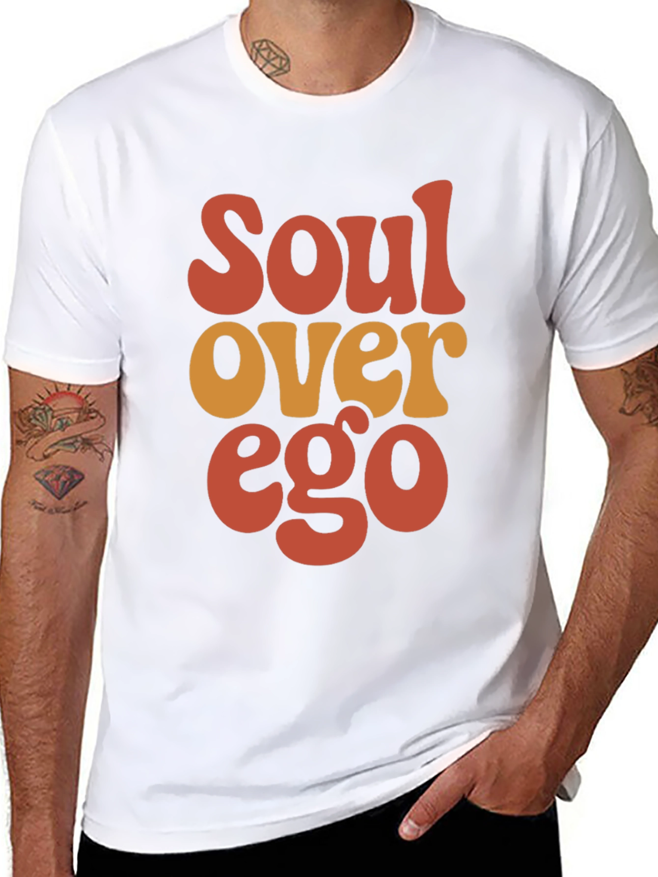 Soul Over Ego Graphic Tee - Retro Design