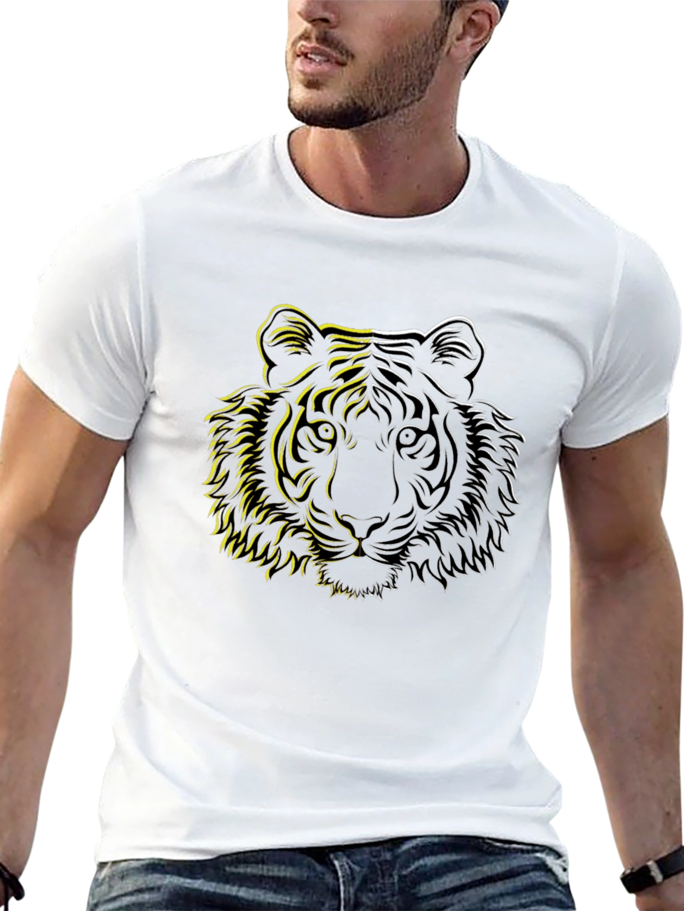 Tiger Graphic Tee - Stylish Black T-Shirt