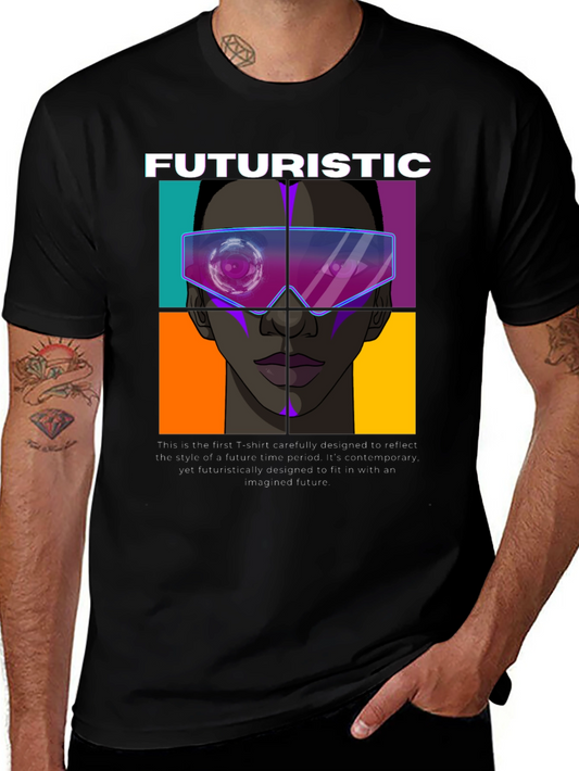 Futuristic Graphic Print T-Shirt