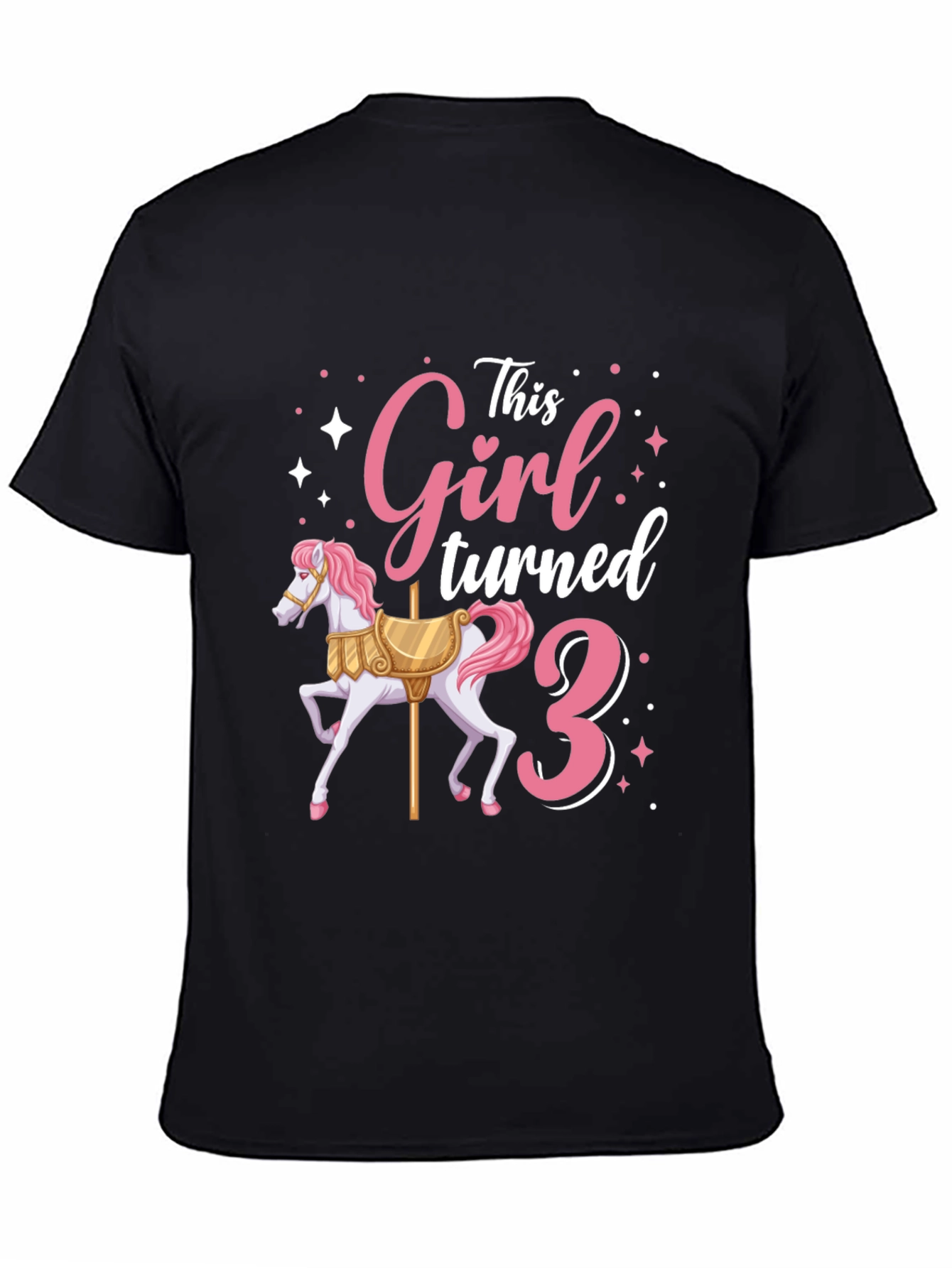 Girls 3rd Birthday Carousel T-Shirt