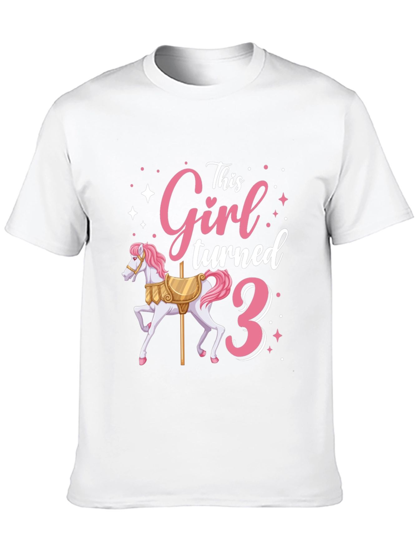 Girls 3rd Birthday Carousel T-Shirt