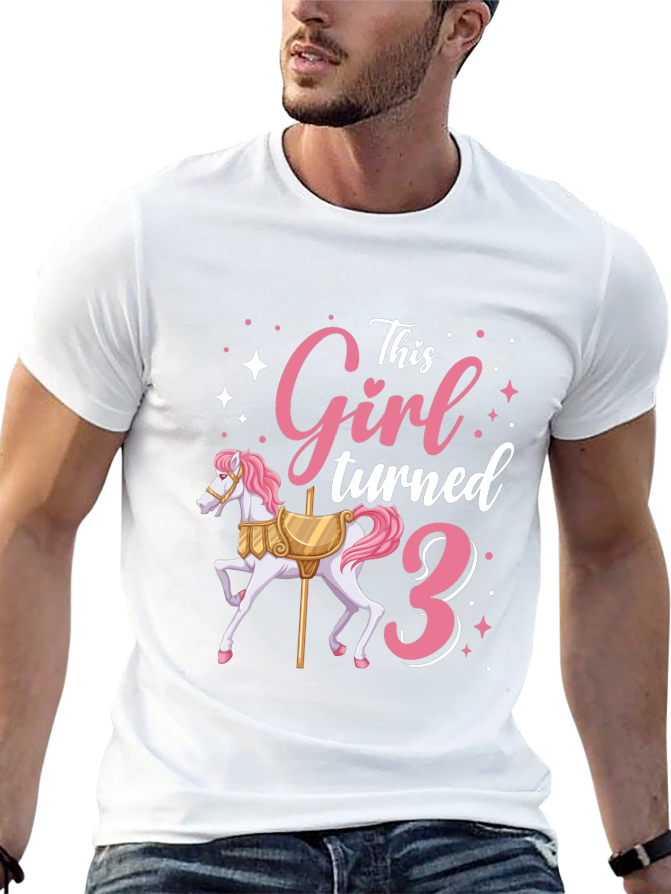 Girls 3rd Birthday Carousel T-Shirt