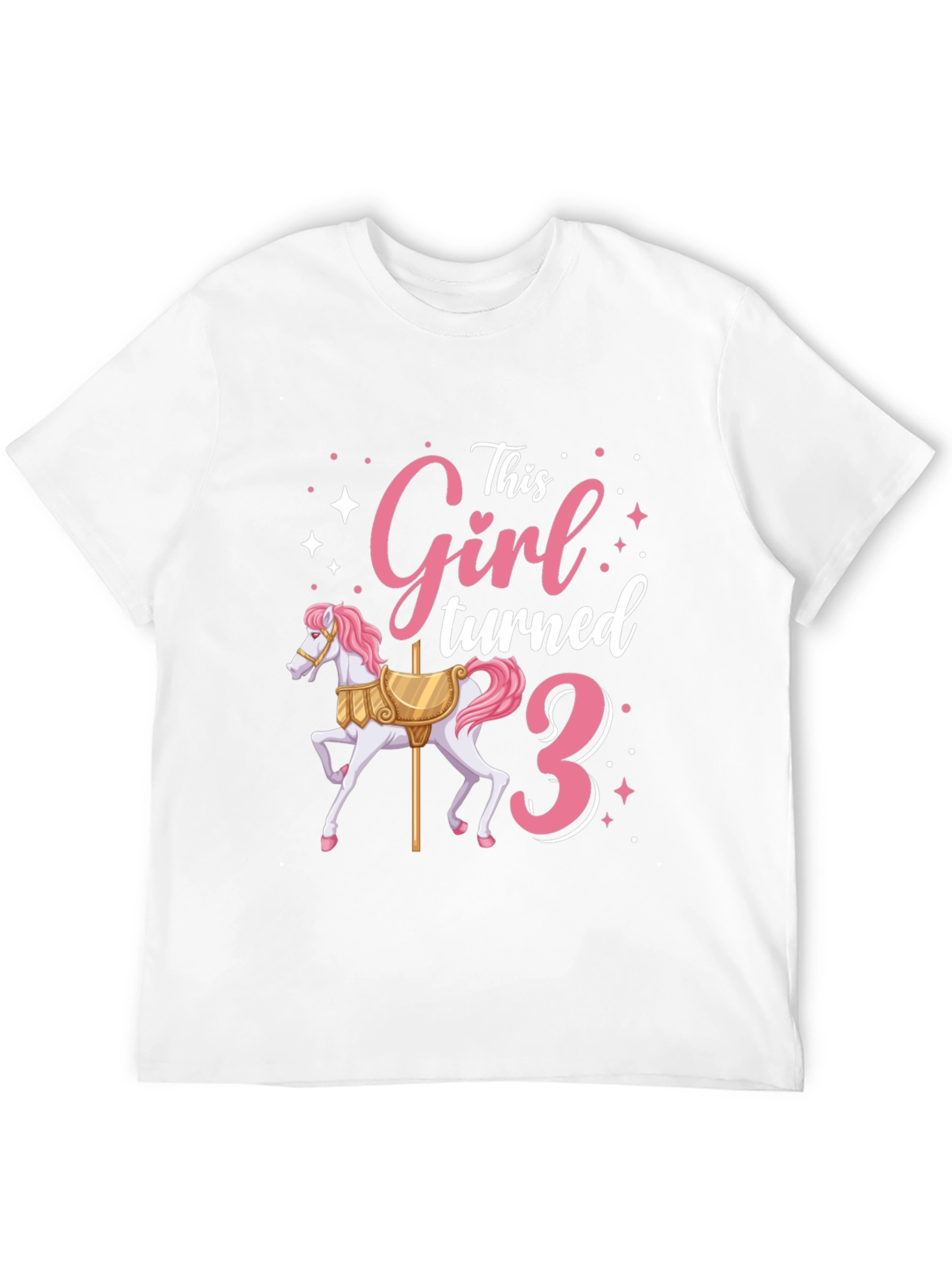 Girls 3rd Birthday Carousel T-Shirt