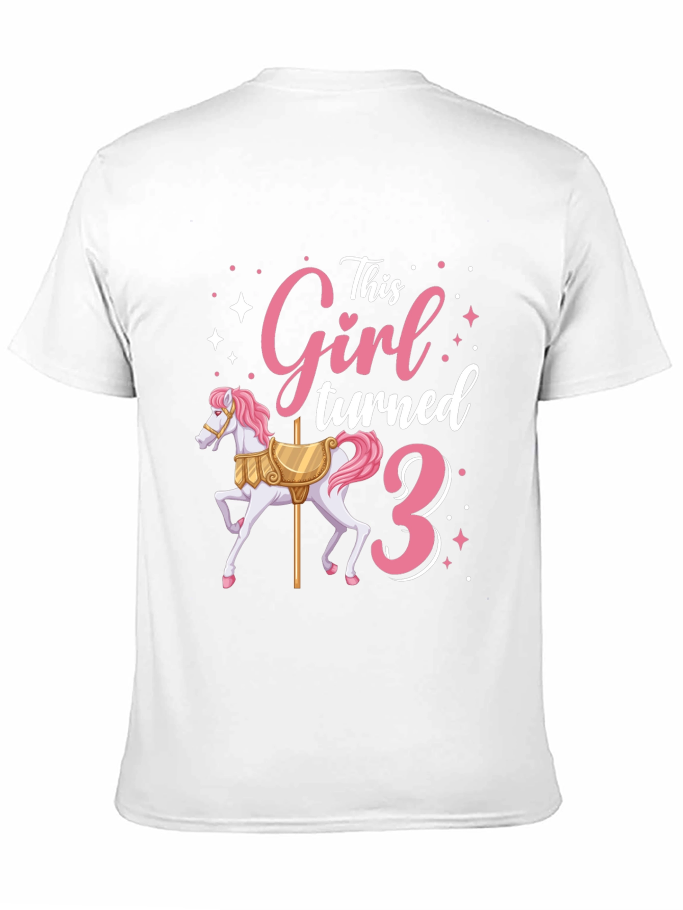 Girls 3rd Birthday Carousel T-Shirt