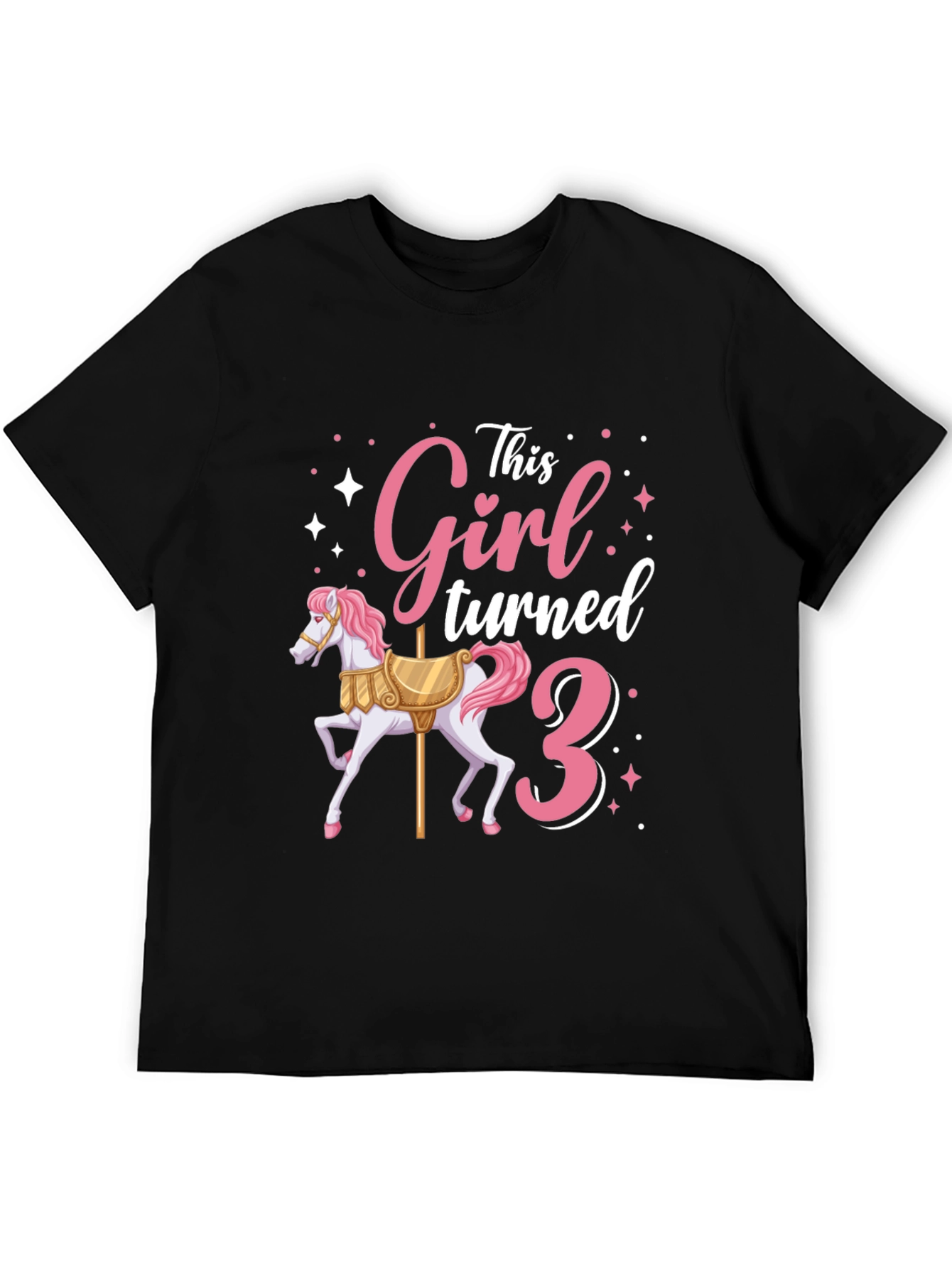 Girls 3rd Birthday Carousel T-Shirt