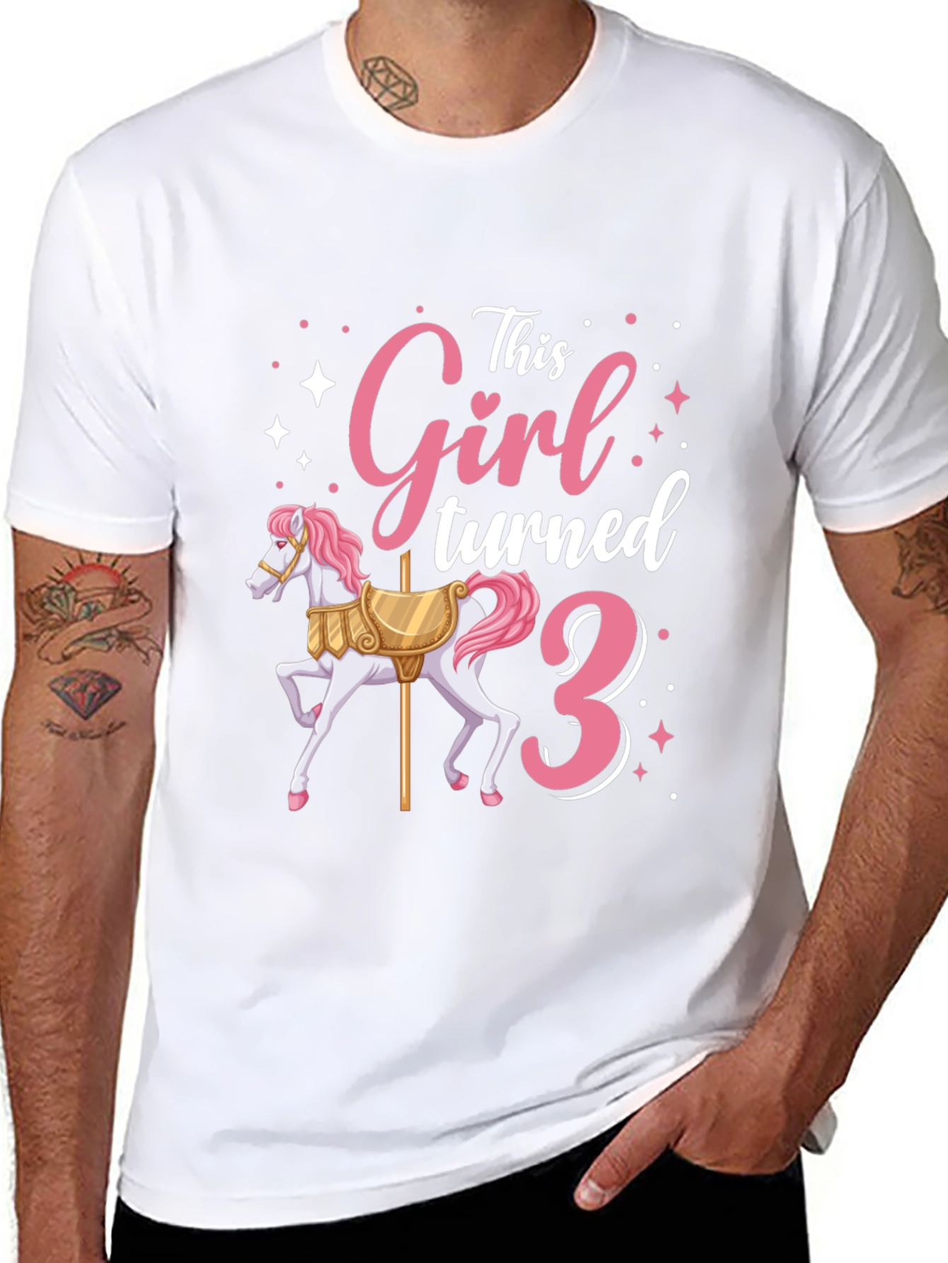 Girls 3rd Birthday Carousel T-Shirt