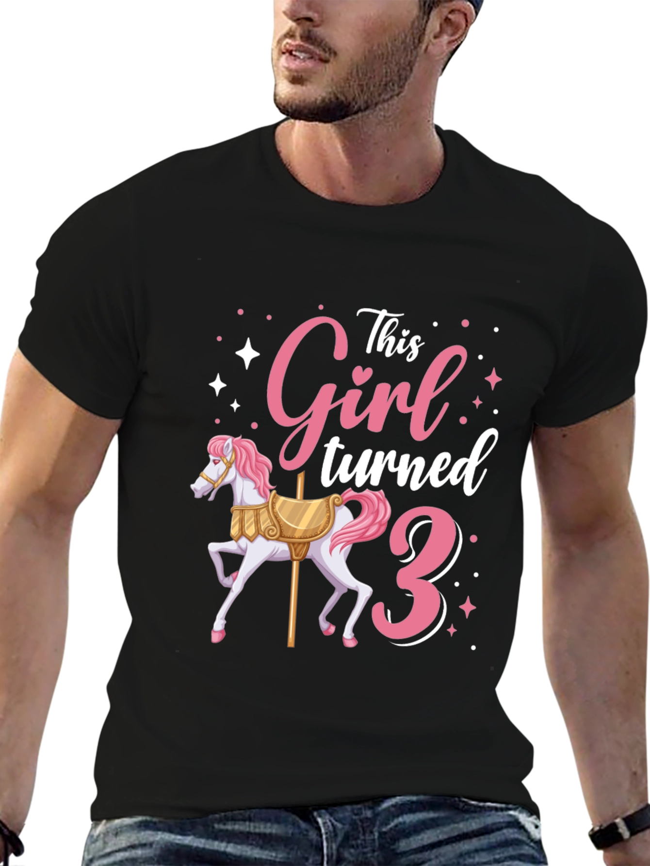 Girls 3rd Birthday Carousel T-Shirt